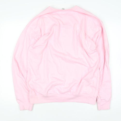 River Island Womens Pink Ca Va? Graphic Pullover Sweatshirt Size M