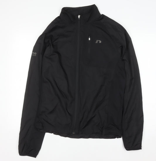 Newline Men's Black L Windbreaker Running Jacket Reflective Lightweight