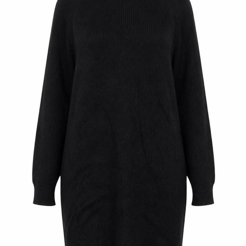 MNG Women’s Black Knit Roll Neck Long Sleeve T-Shirt Dress Size M