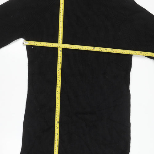 MNG Women’s Black Knit Roll Neck Long Sleeve T-Shirt Dress Size M
