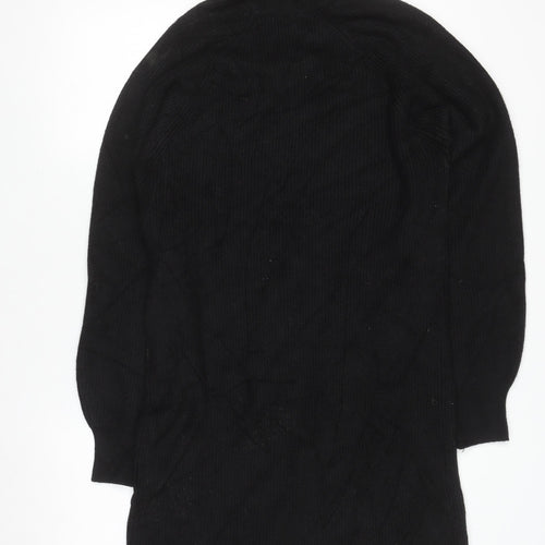 MNG Women’s Black Knit Roll Neck Long Sleeve T-Shirt Dress Size M