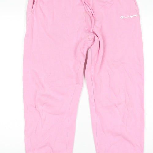 Champion Womens Pink Jogger Sweatpants S Cotton Blend