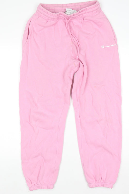 Champion Womens Pink Jogger Sweatpants S Cotton Blend