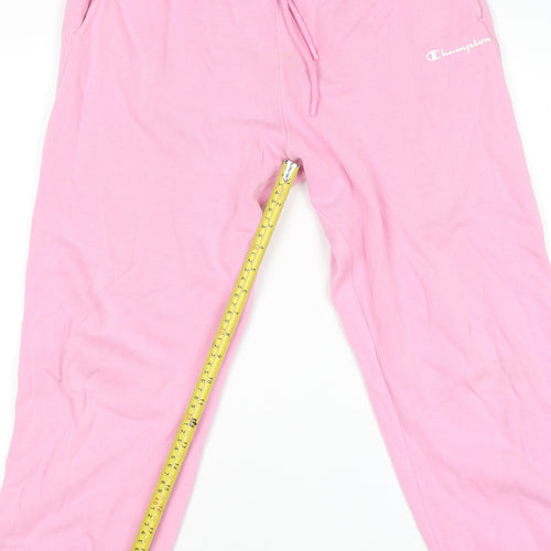 Champion Womens Pink Jogger Sweatpants S Cotton Blend