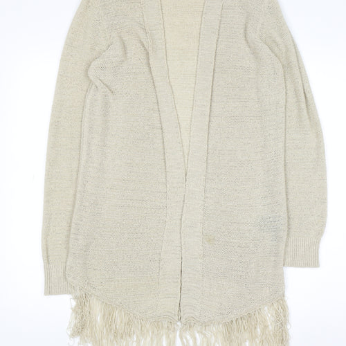 Marks and Spencer Per Una Women’s Beige Fringe Cardigan Size 10