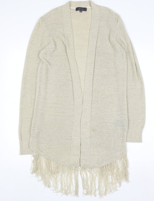 Marks and Spencer Per Una Women’s Beige Fringe Cardigan Size 10