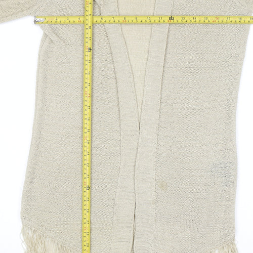 Marks and Spencer Per Una Women’s Beige Fringe Cardigan Size 10