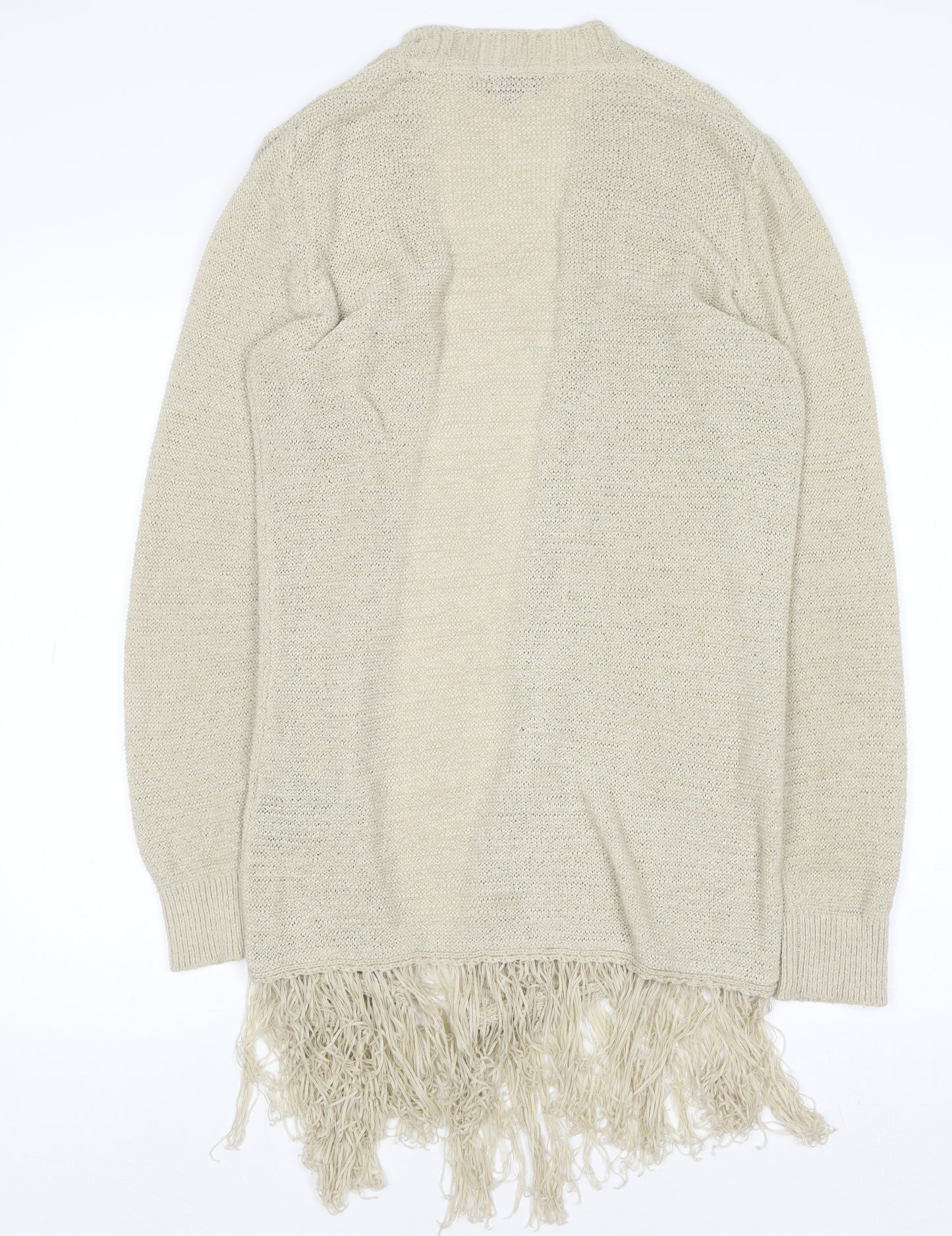 Marks and Spencer Per Una Women’s Beige Fringe Cardigan Size 10