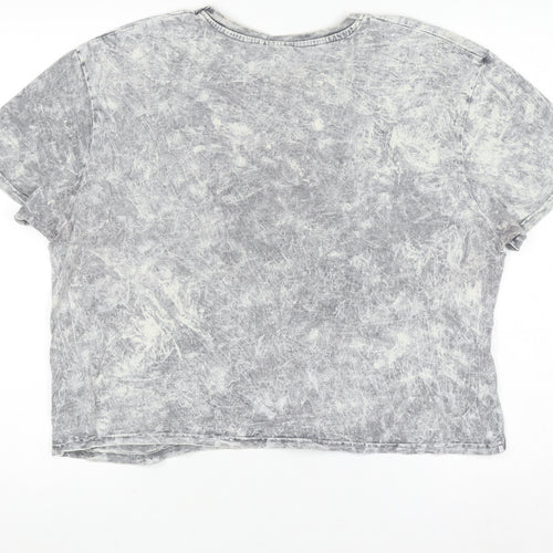Disney Womens Grey Mr & Mrs Potato Head Cropped T-Shirt M