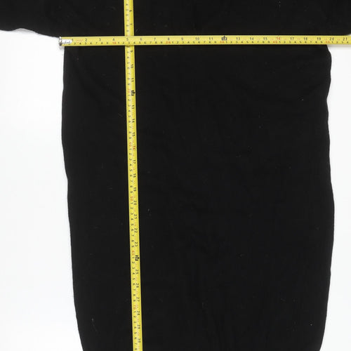 Jaeger Women’s Black Wool Knit Collared Sweater Dress Small