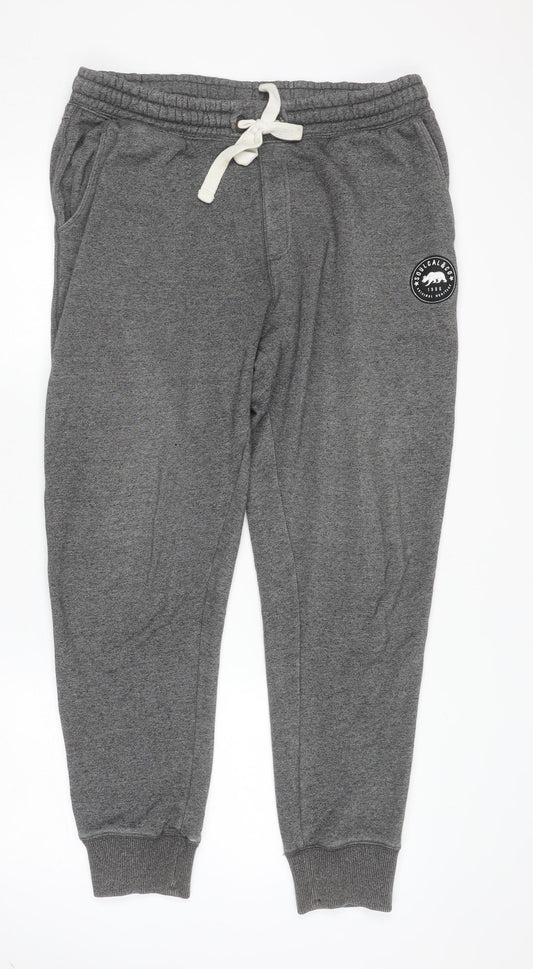 SoulCal&Co Men’s Grey Jogger Trousers Size L Fleece Regular Fit