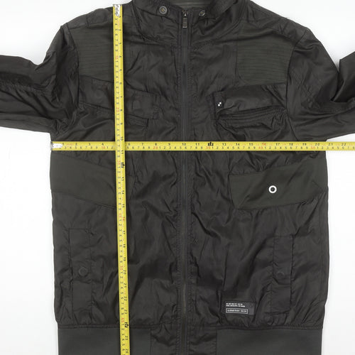 G-Star Men's Black Bomber Jacket L Polyamide Full Zip Urban Style