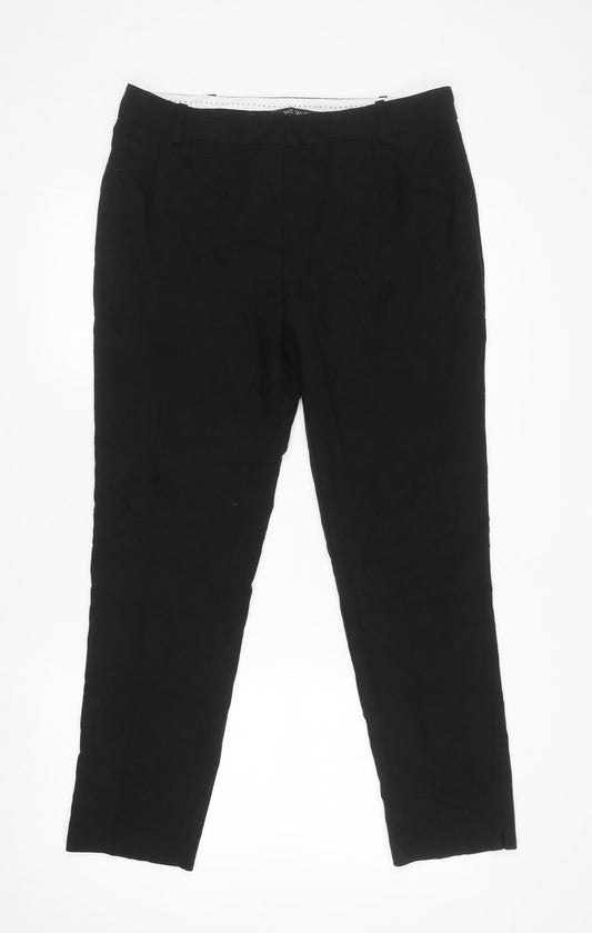Next Women Black Tailored Slim Fit Trousers Size 12R