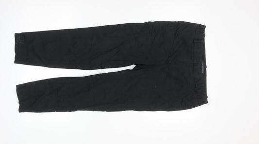 Marks and Spencer Women's Black Cotton Stretch Trousers Size 10