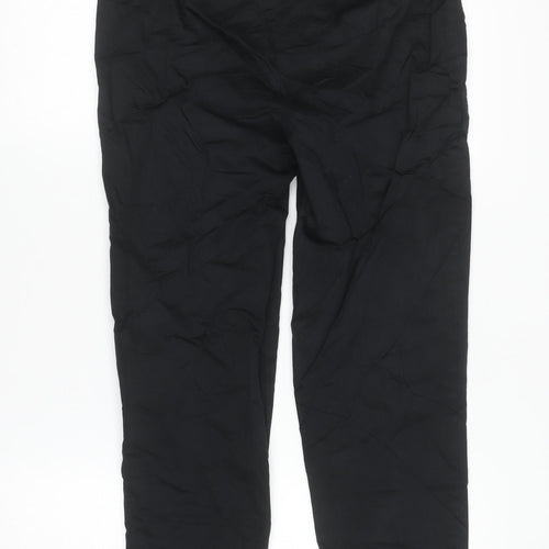 Marks and Spencer Women's Black Cotton Stretch Trousers Size 10
