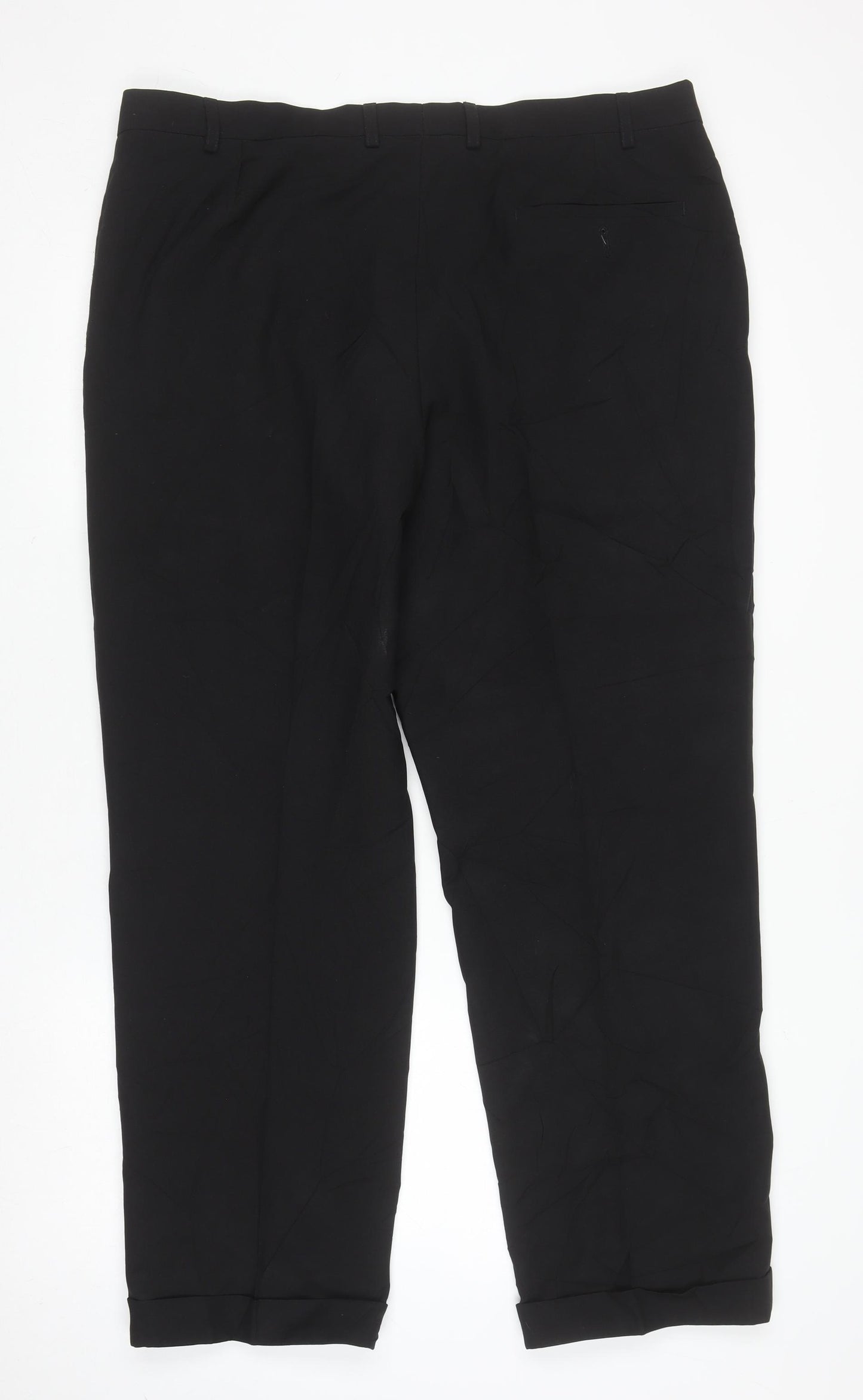 Marks and Spencer Men's Black 38x29 Crease Resistant Dress Pants