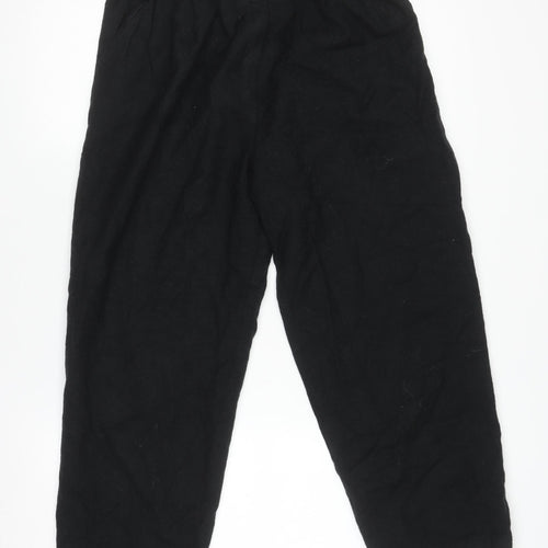 Mr. Jax Women’s Black Wool Pleated High Rise Trousers Size 12