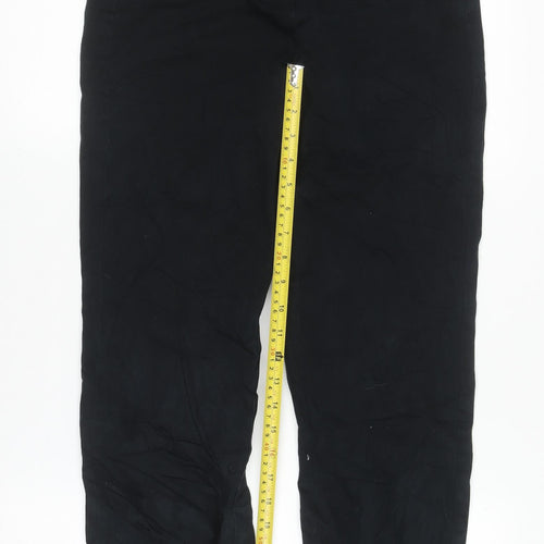 Marks and Spencer Women's Black Chino Trousers Size 8 Regular