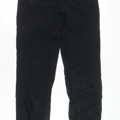 Marks and Spencer Women's Black Chino Trousers Size 8 Regular