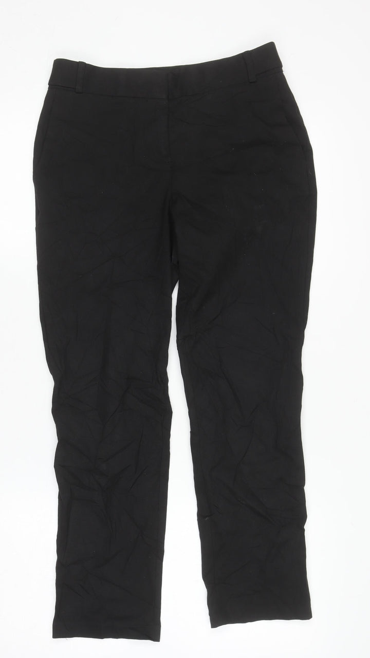 Next Women’s Black Slim Fit Dress Pants Size 6R Straight Leg Trousers