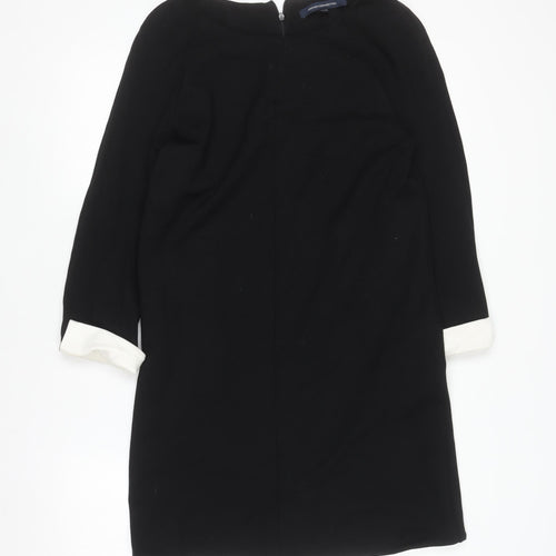 French Connection Women’s Black Shift Dress Size 8 3/4 Sleeve Workwear