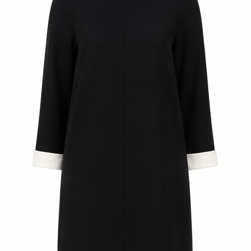 French Connection Women’s Black Shift Dress Size 8 3/4 Sleeve Workwear