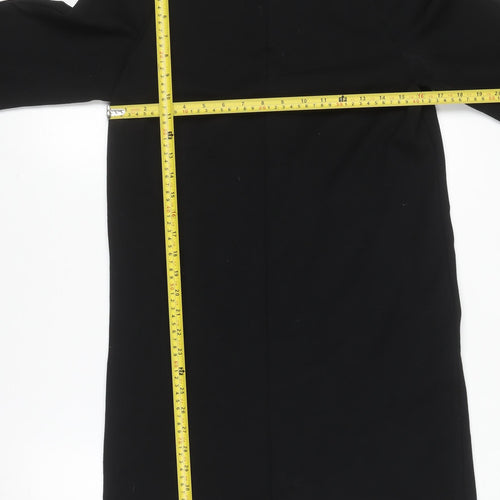 French Connection Women’s Black Shift Dress Size 8 3/4 Sleeve Workwear