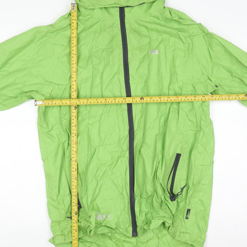 Trespass Men’s Green L Waterproof Windproof Hooded Rain Coat