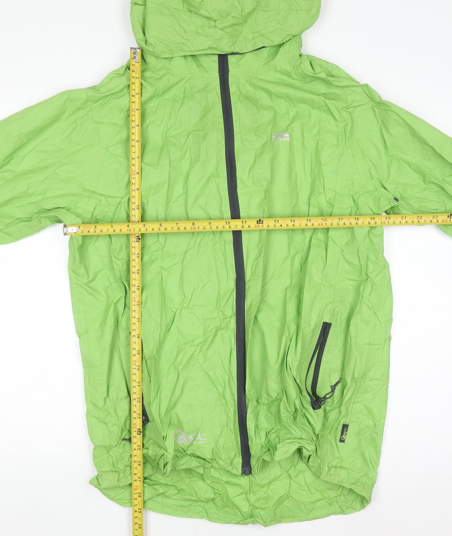 Trespass Men’s Green L Waterproof Windproof Hooded Rain Coat