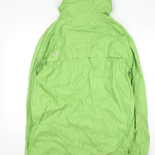 Trespass Men’s Green L Waterproof Windproof Hooded Rain Coat