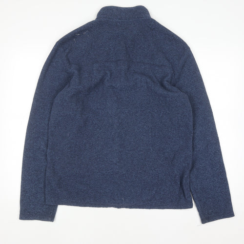 Decathlon Mens Blue 1/4 Zip Fleece Sweatshirt L Regular Fit