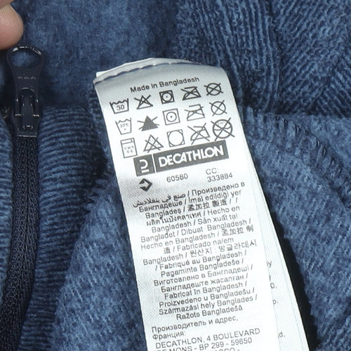 Decathlon Mens Blue 1/4 Zip Fleece Sweatshirt L Regular Fit