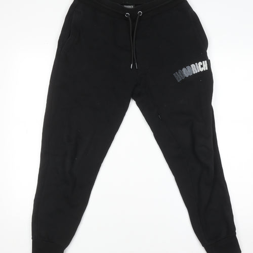 Hoodrich Men's Black Jogger Sweatpants S Regular Fit Fleece Drawstring