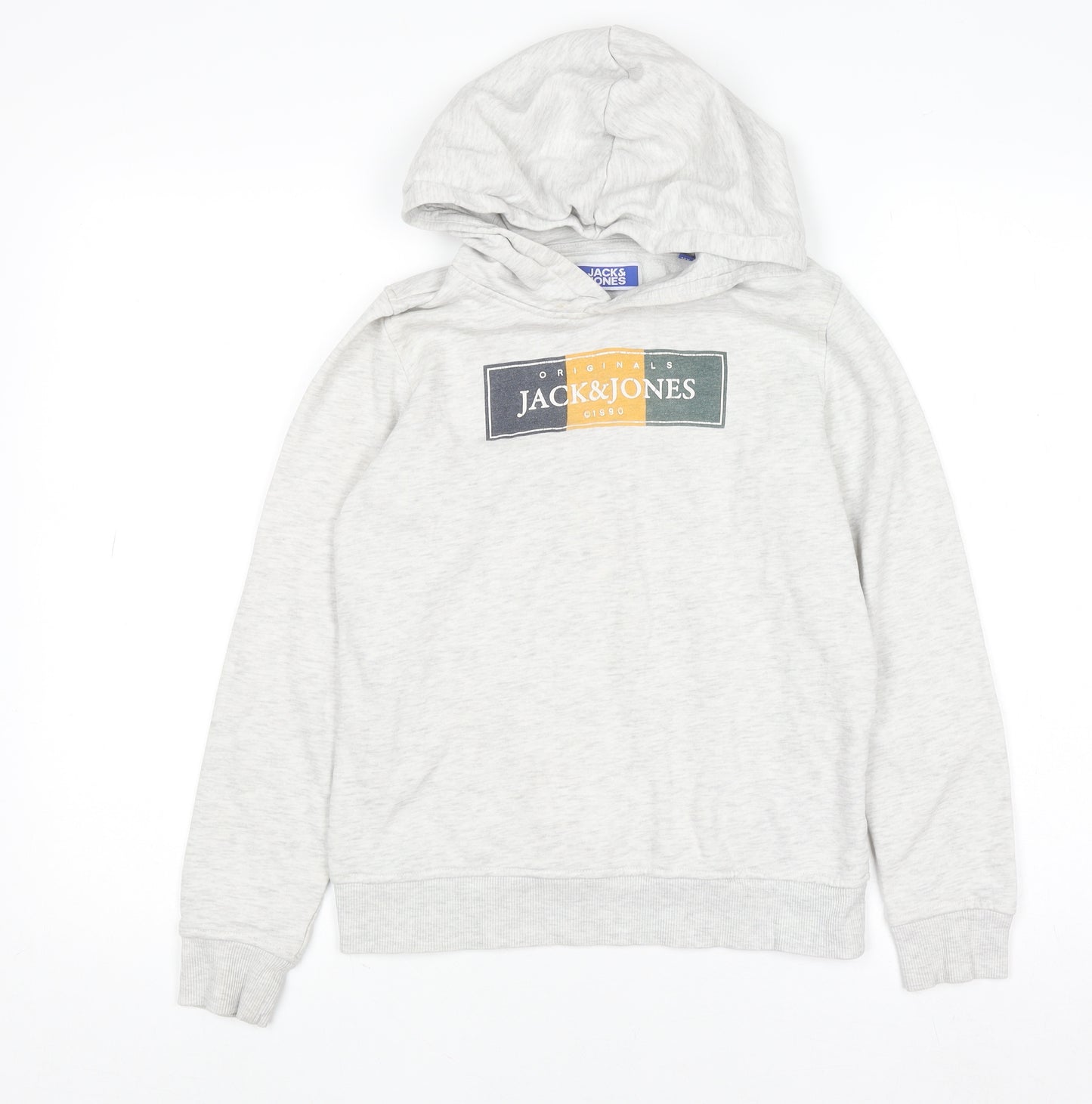 Jack & Jones Boys Grey Pullover Hoodie 12 Years Cotton Blend