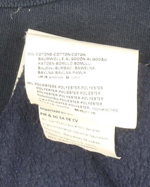 Replay Men's Blue XL Pullover Sweatshirt Crew Neck Logo Fleece