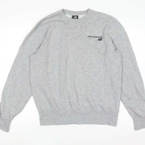 New Balance Men's Grey Crew Neck Pullover Sweatshirt Size M