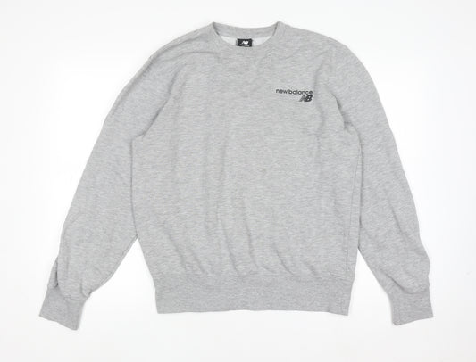 New Balance Men's Grey Crew Neck Pullover Sweatshirt Size M