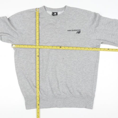New Balance Men's Grey Crew Neck Pullover Sweatshirt Size M