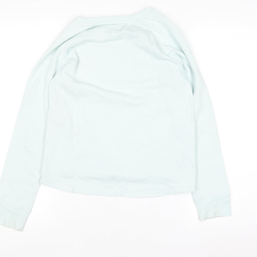 GAP Kids Girls Blue Rainbow Sweatshirt XL 12-13 Years Cotton Blend Zip Detail