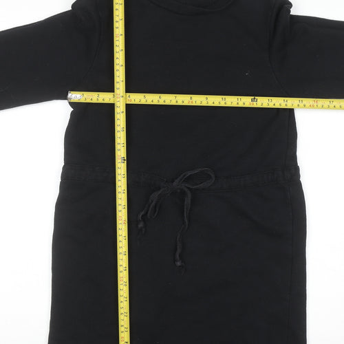 PrettyLittleThing Women Black Size 6 Long Sleeve T-Shirt Dress
