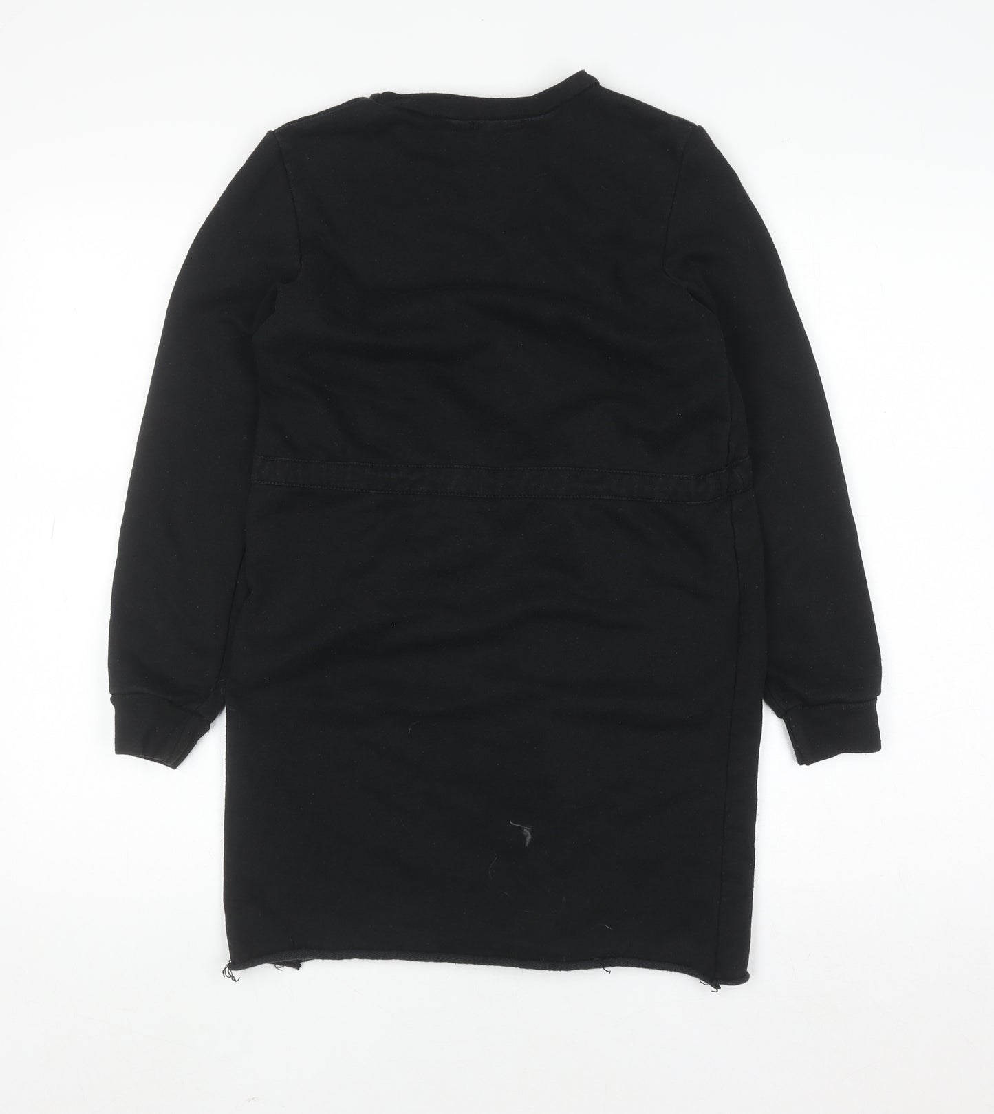 PrettyLittleThing Women Black Size 6 Long Sleeve T-Shirt Dress