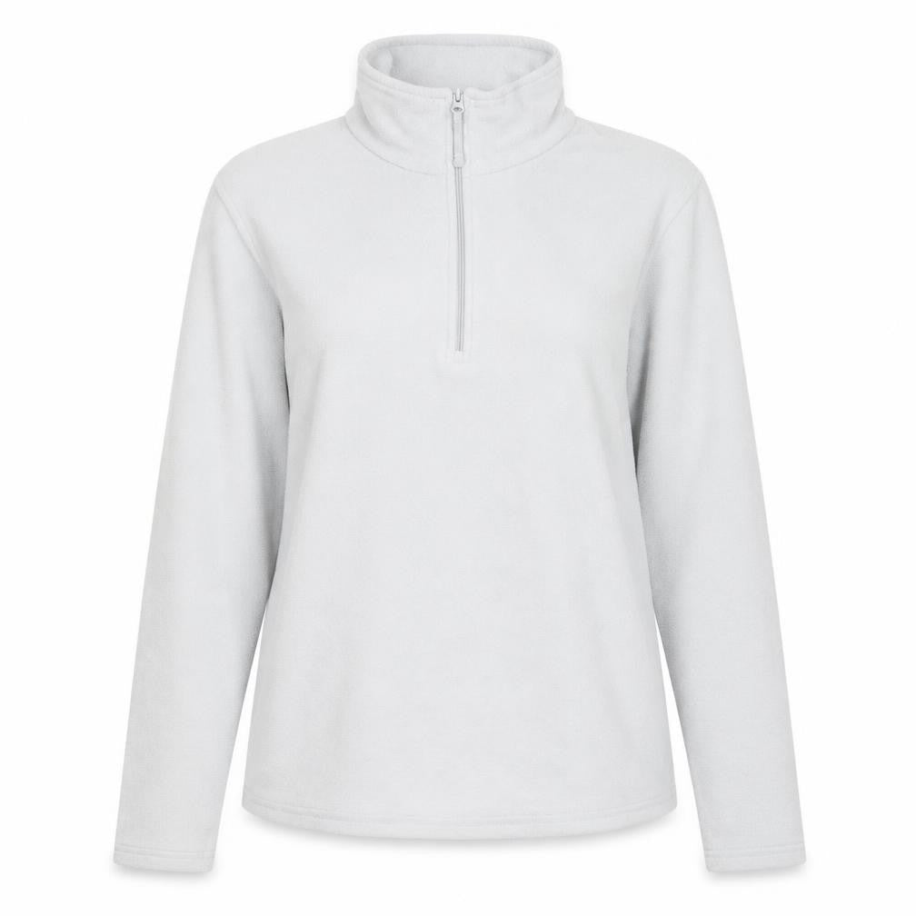 Front view of Mountain Warehouse women’s grey fleece pullover sweatshirt, size M