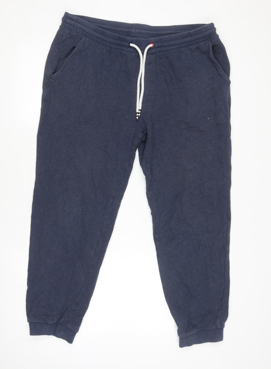 Joules Women's Navy Blue Cotton Jogger Trousers XL Comfortable Activewear