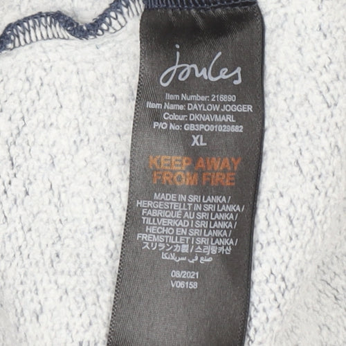 Joules Women's Navy Blue Cotton Jogger Trousers XL Comfortable Activewear