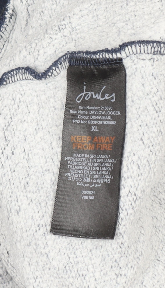 Joules Women's Navy Blue Cotton Jogger Trousers XL Comfortable Activewear