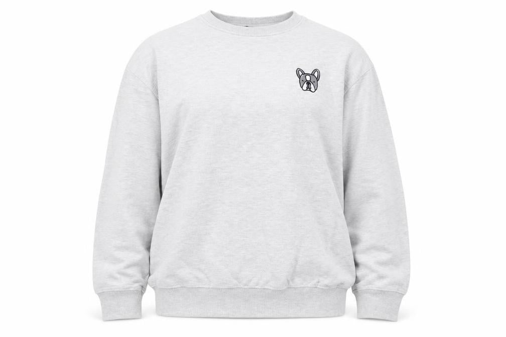 Front view of New Look Women's Grey Cotton Blend Pullover Sweatshirt S