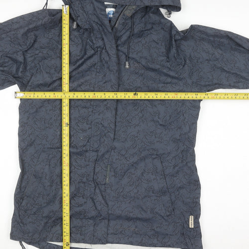 Trespass Womens Grey Waterproof Hooded Rain Coat XS