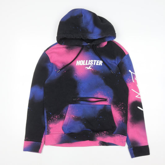 Hollister Womens XS Multicoloured Pullover Hoodie with Graphic Print