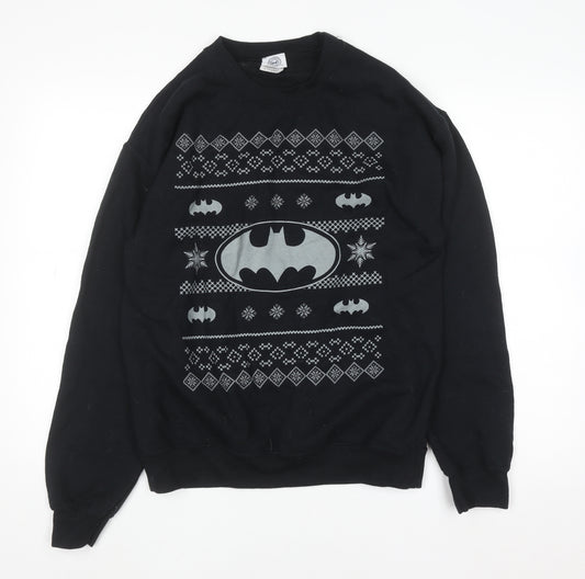 DC Comics Originals Men's Black Batman Graphic Pullover Sweatshirt M