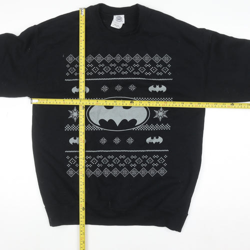 DC Comics Originals Men's Black Batman Graphic Pullover Sweatshirt M